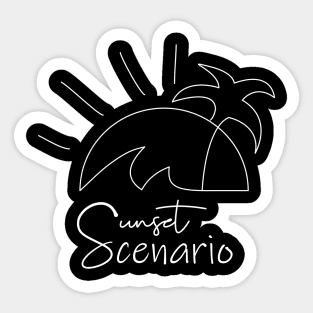 sunset scenario Sticker